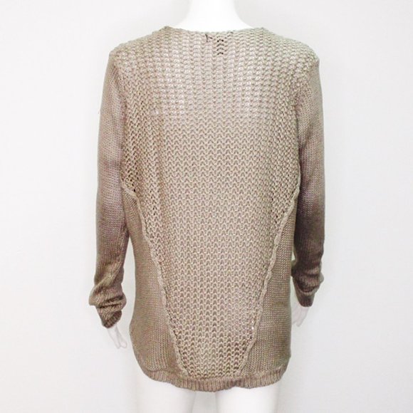 Aqua Reverse Knit Hi Lo Sweater Medium - Picture 5 of 6